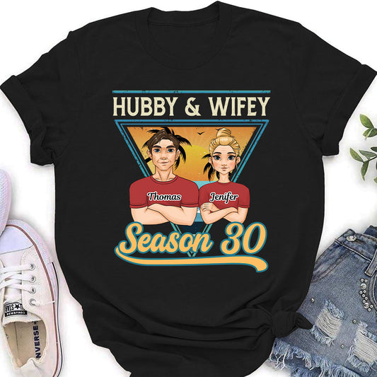 Hubby And Wifey Season - Personalized Custom Women's T-shirt
