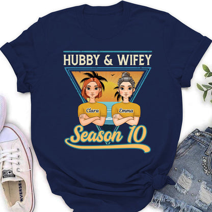 Hubby And Wifey Season - Personalized Custom Women's T-shirt