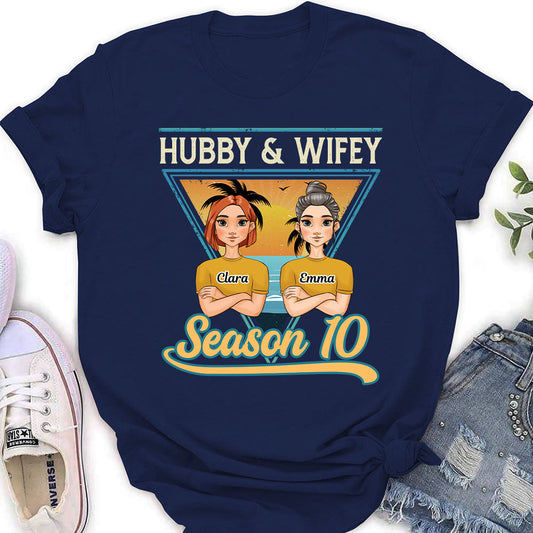 Hubby And Wifey Season - Personalized Custom Women's T-shirt