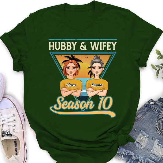 Hubby And Wifey Season - Personalized Custom Women's T-shirt