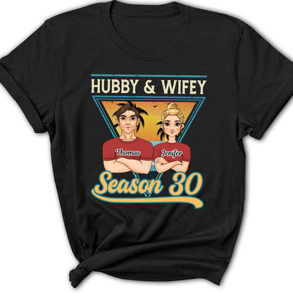 Hubby And Wifey Season - Personalized Custom Women's T-shirt
