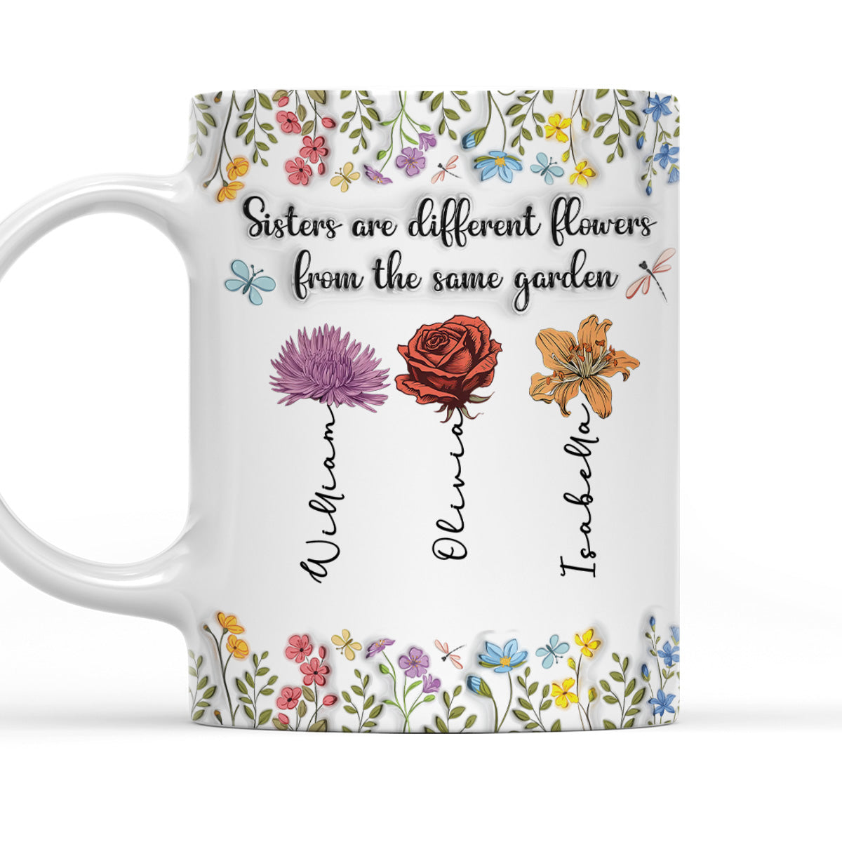 Sisters Are Different Flowers From The Same Garden - Personalized Cust ...