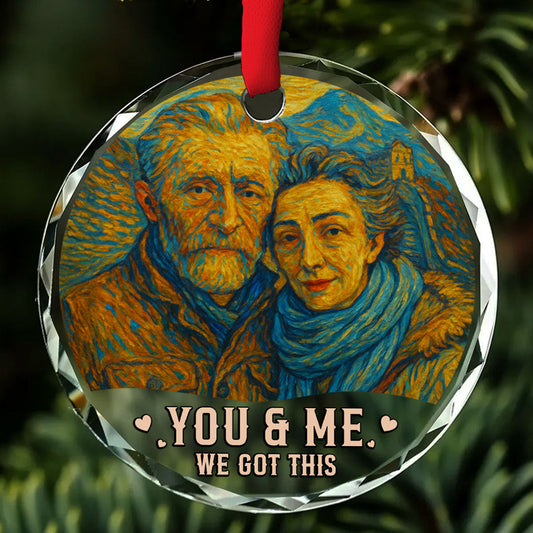 We Got This Untill Our Last Breath - Personalized Custom Glass Ornament