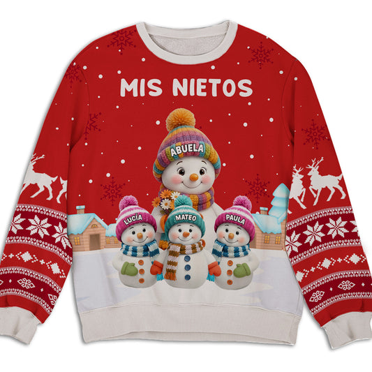 Los Nietos Tejen - Sudadera Personalizada Con Estampado Integral