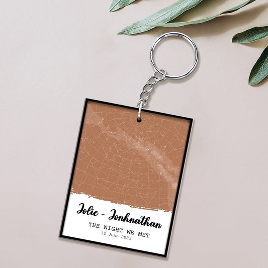 Custom Star Map The Night We Met - Personalized Custom Acrylic Keychain