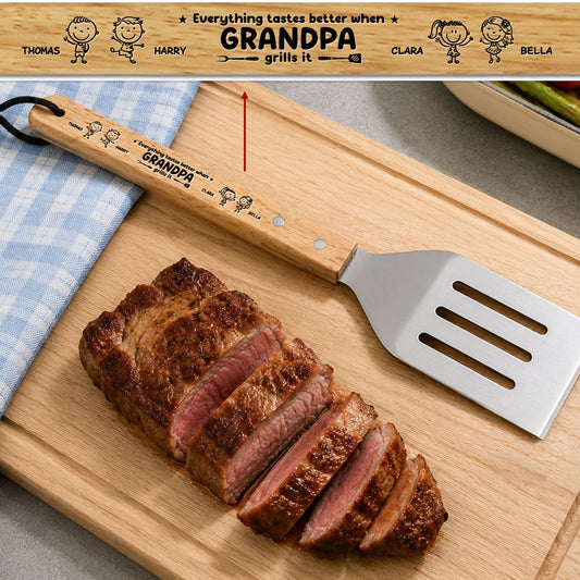Everything Tastes Better When Dad Grills It - Personalized Custom Grill Spatula