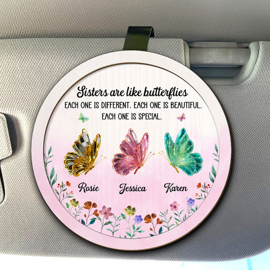 Festive Sister Love - Personalized Custom Car Visor Clip