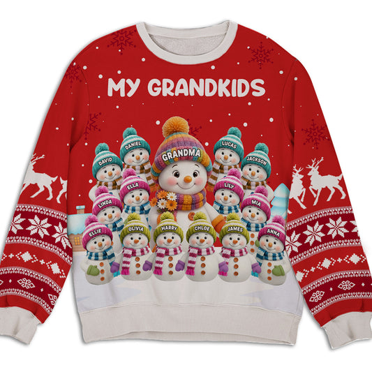The Knitted Family - Personalized Custom All-Over-Print Sweatshirt