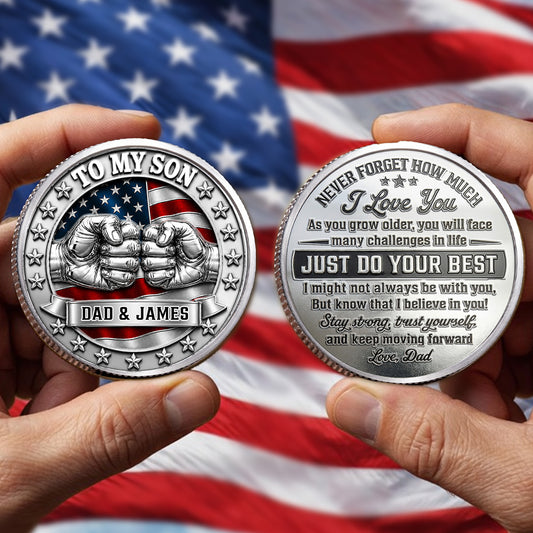 Never Forget I Love You - Personalized Custom Commemorative Keepsake Coin