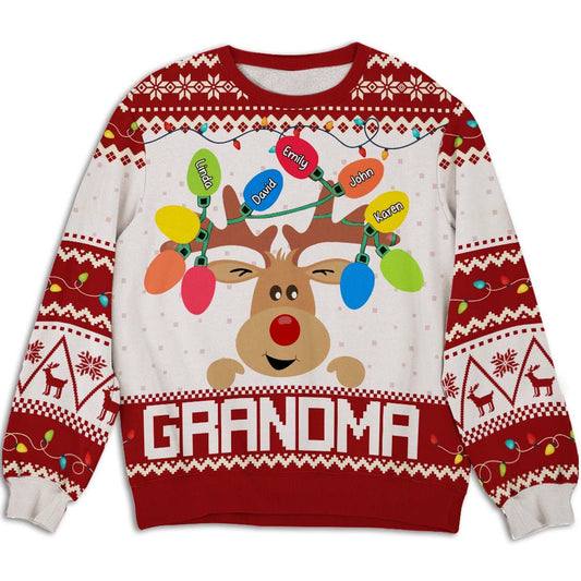 Reindeer Grandma - Personalized Custom All-Over-Print Sweatshirt