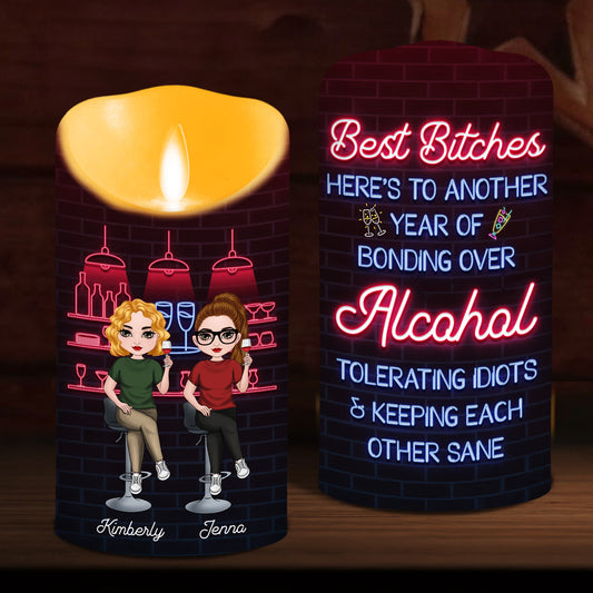 Alcohol Best Friends - Personalized LED Candle