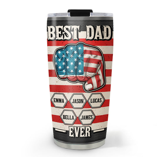 Strongest Dad - Personalized 3D Inflated Effect Tumbler