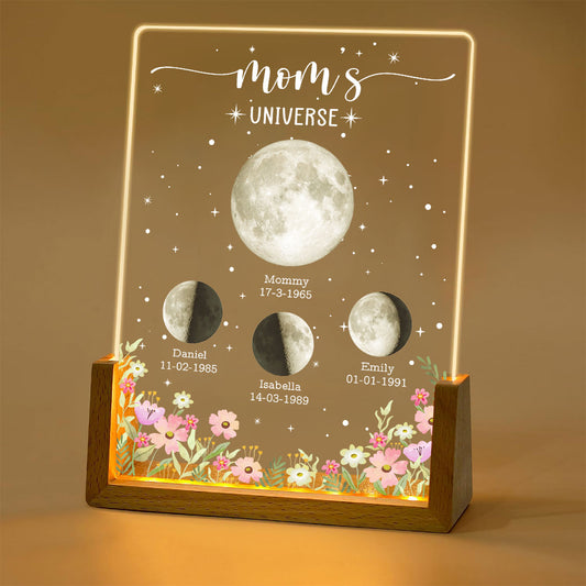 Momma Love Brighter Than Moon - Personalized Custom Night Light