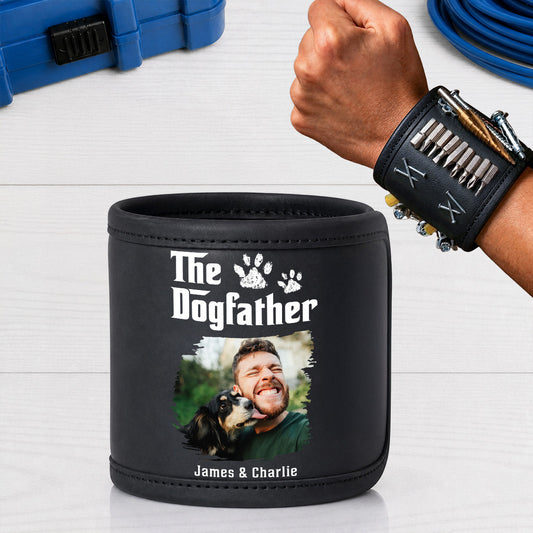 Cool Dog Father Photo - Personalized Custom Magnetic Tool Wristband