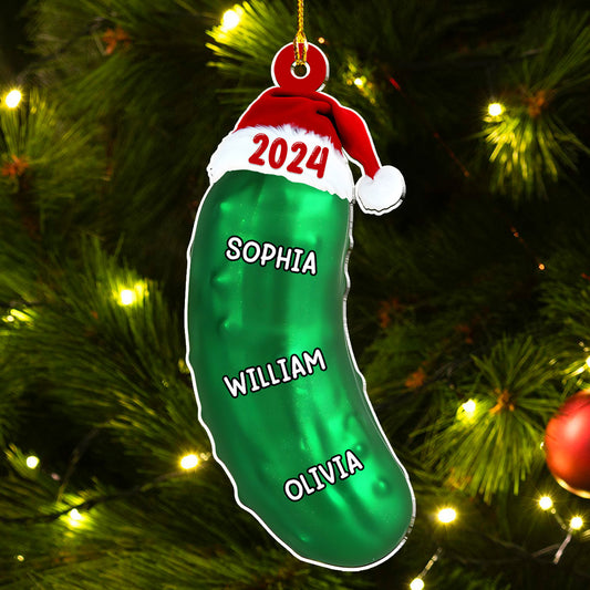 Pickle Custom Family Name - Personalized Custom Acrylic Ornament