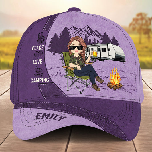 Peace Love Camping - Personalized Classic Cap