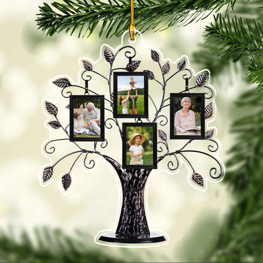 Custom Photo Family Tree  - Personalized Custom Acrylic Ornament