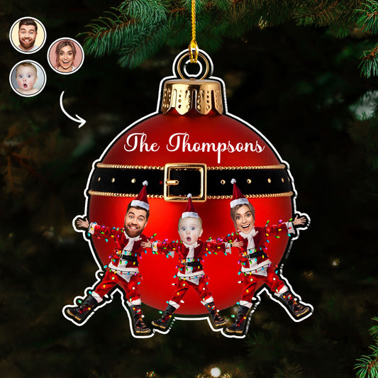 Custom Funny Photo Merry Christmas - Personalized Custom Acrylic Ornament