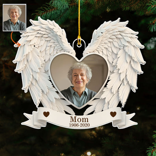 Your Wings Were Ready But Mine Was Not - Personalized Custom Acrylic Ornament