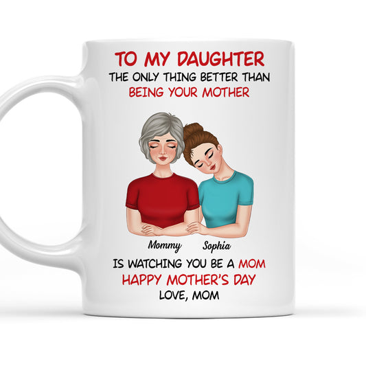 To My Daughter Lean On Shoulder  - Personalized Custom Coffee Mug