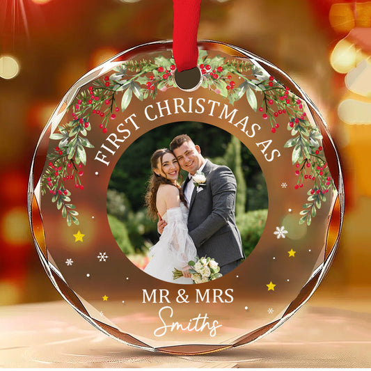 First Time - Personalized Custom Glass Ornament