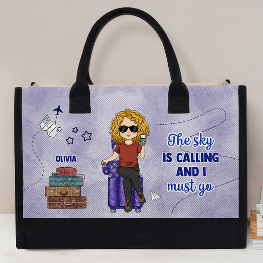 The Lure Of The Sky - Personalized Custom Canvas Tote Bag
