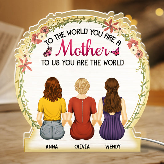 Mother You Are The World - Personalized Custom Light Box
