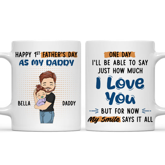 Happy 1st Fathers Day - Personalized Custom Coffee Mug