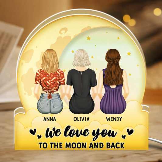 Love You To The Moon And Back - Personalized Custom Light Box