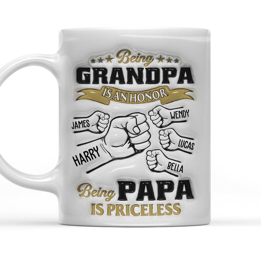 Being Papa - Personalized Custom 3D Inflated Effect Mug