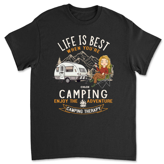 Camping Is Best - Personalized Custom Unisex T-shirt