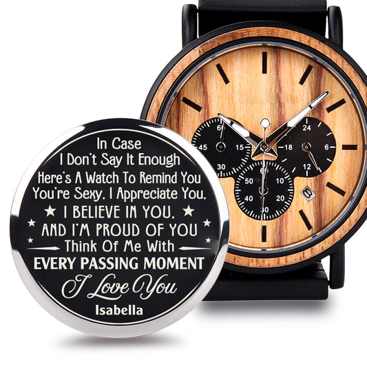 I Believe In You - Personalized Engraved Wooden Watches GP009