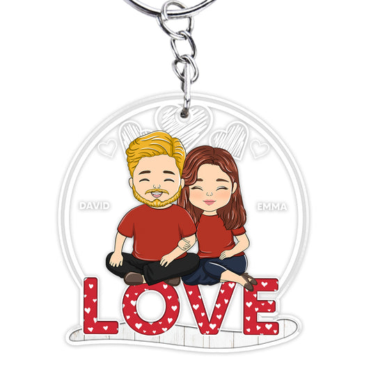 Couple Love - Personalized Custom Acrylic Keychain