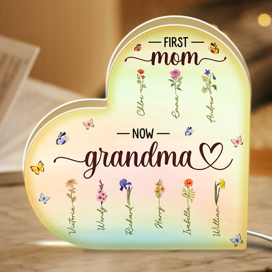 First Mom Now Grandma - Personalized Custom Light Box