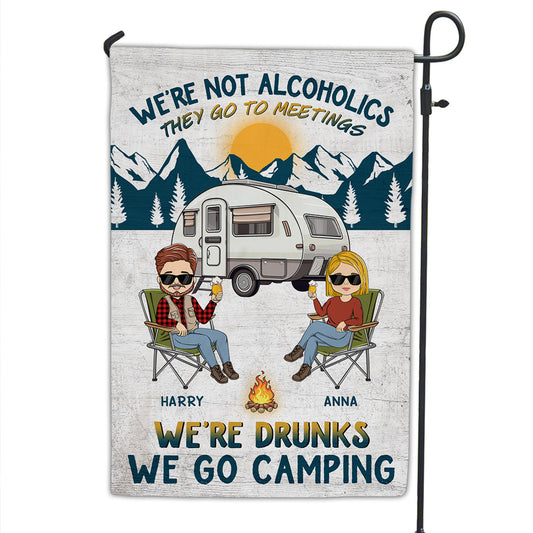 We Go Camping - Personalized Custom Flag