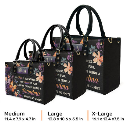 Being A Grandma - Personalized Custom Leather Bag