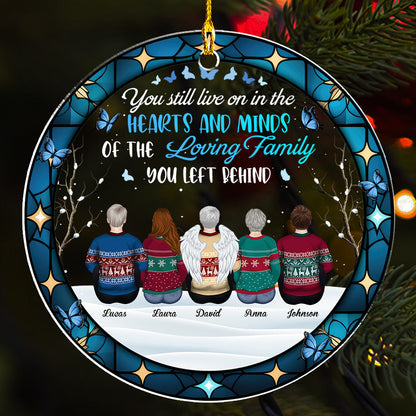 You Still Live In My Hearts - Personalized Custom Acrylic Ornament