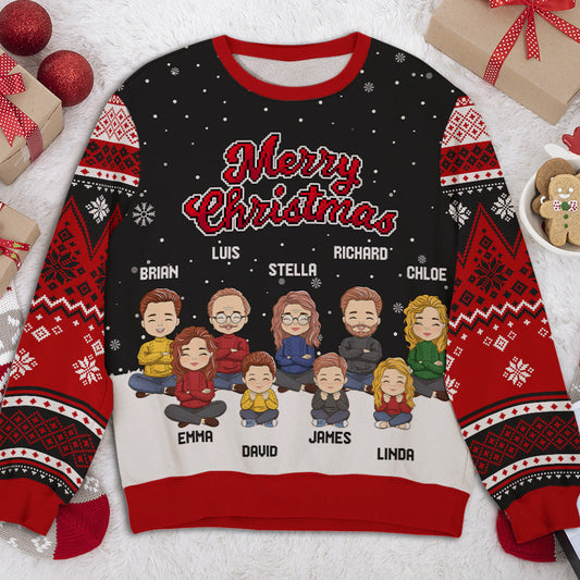 Christmas Sweatshirt Pattern - Personalized Custom All-Over-Print Sweatshirt