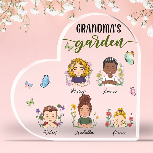 Flower Grandchildren - Personalized Custom Acrylic Plaque