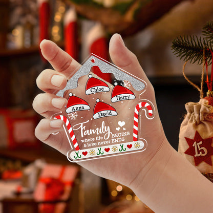 Love Never Ends - Personalized Custom Acrylic Ornament