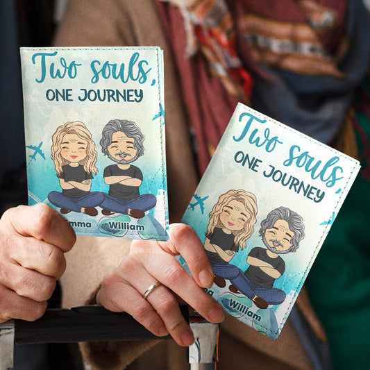 Two Souls, One Journey - Personalized Custom Passport Cover