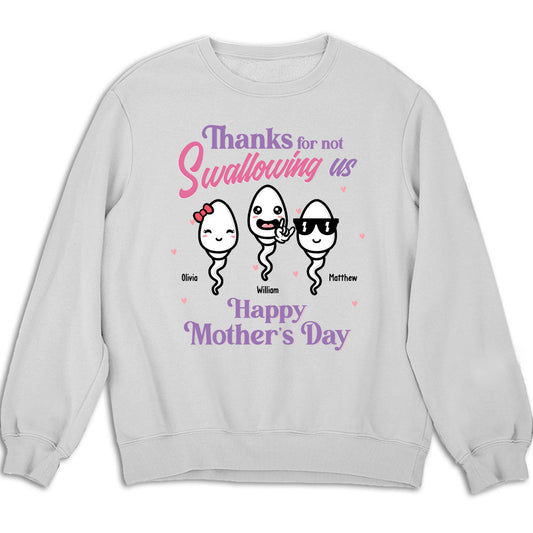 Thanks For Not Swallowing Us - Personalized Custom Sweatshirt