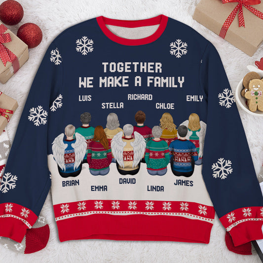 A Family Together - Personalized Custom All-Over-Print Sweatshirt