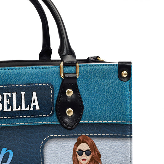 Blessed Grandma - Personalized Custom Leather Bag