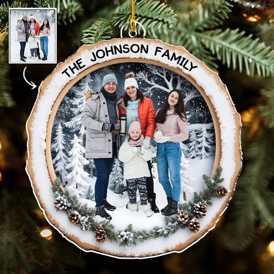 Family Cute Frame - Personalized Custom Acrylic Ornament