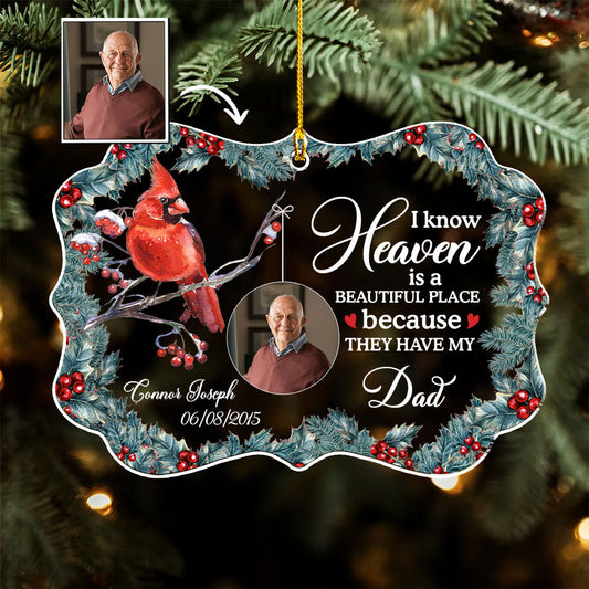 Heaven Is A Beautiful Place - Personalized Custom Acrylic Ornament