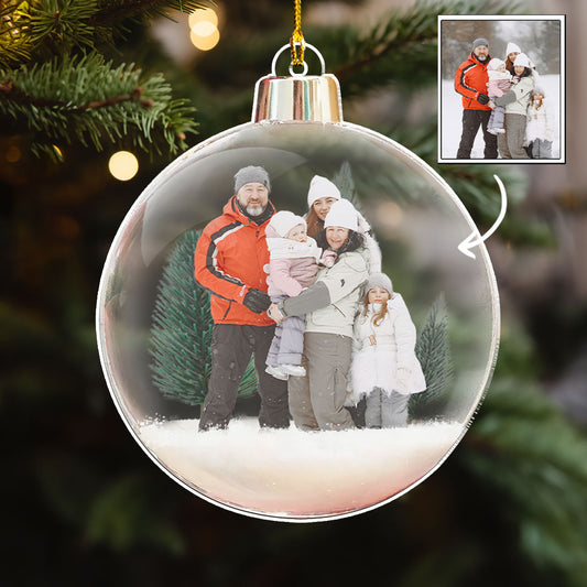 Merry Christmas Family - Personalized Custom Acrylic Ornament