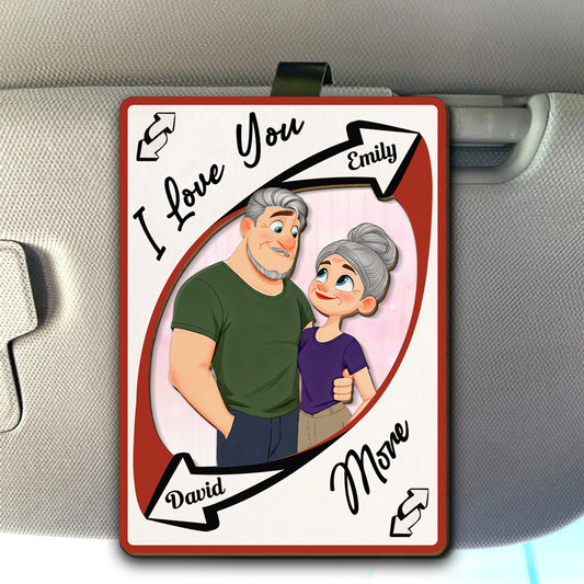 Love You More - Personalized Custom Car Visor Clip