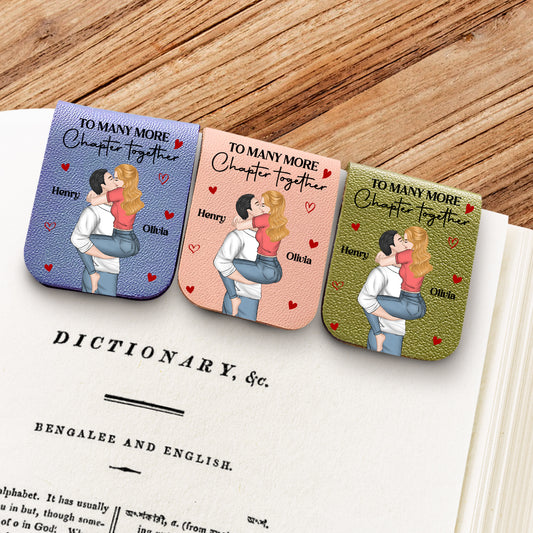 Us With More Chapter - Personalized Custom Leather Bookmark
