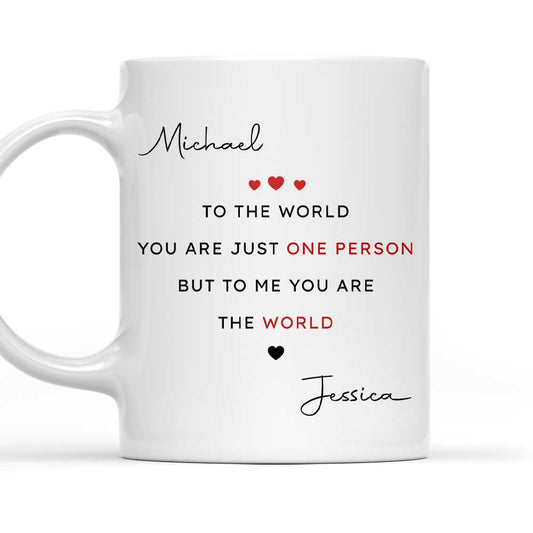 You Make My World Complete - Personalized Custom Coffee Mug
